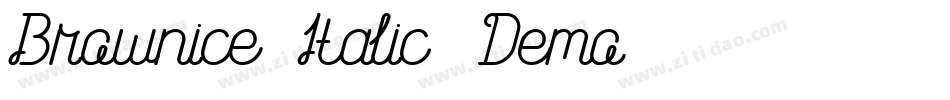 Brownice-Italic (Demo)字体转换